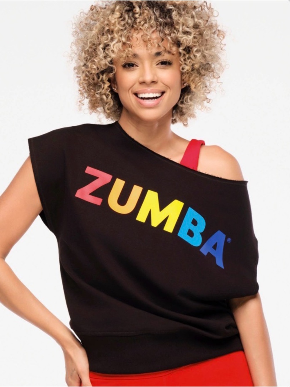 VGUC Zumba Wear off the shoulder short sleeves sweatshirt XL